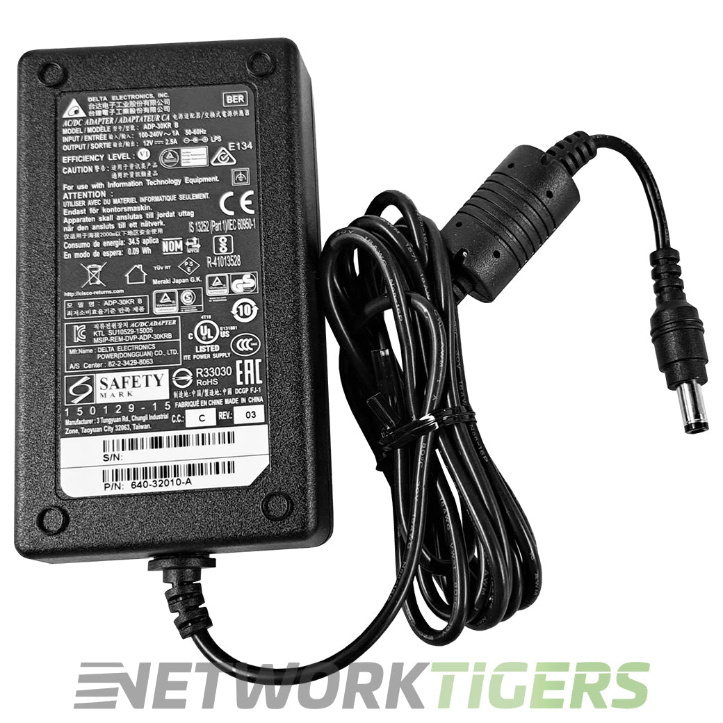 NEW Cisco Meraki MA-PWR-30WAC 30W 12V 2.5A AC Power Adapter for MX Series