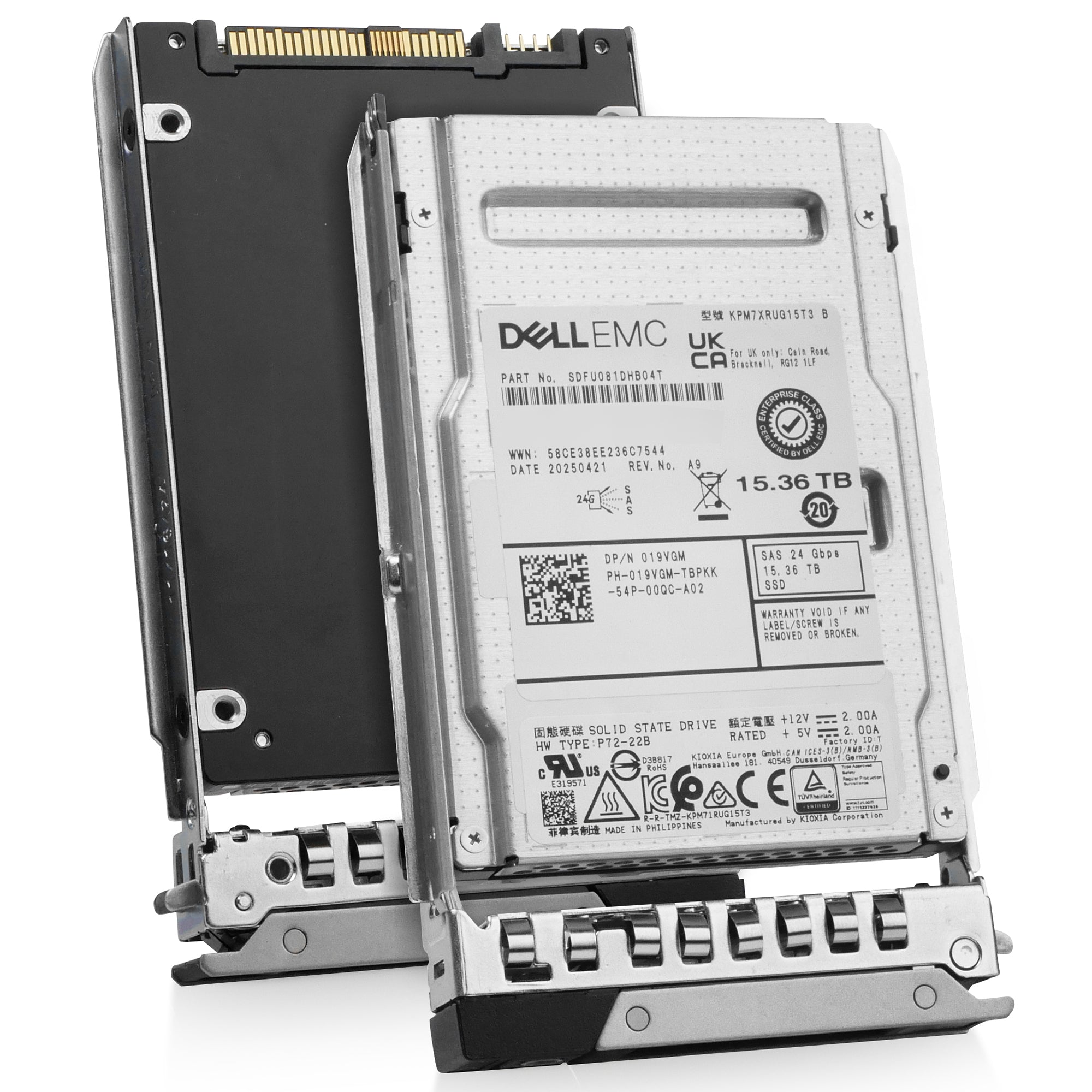 Dell 15.36TB 1 DWPD SAS-4 24Gb/s 3D TLC 2.5in Enterprise Read Intensive Solid State Drive G16 019VGM
