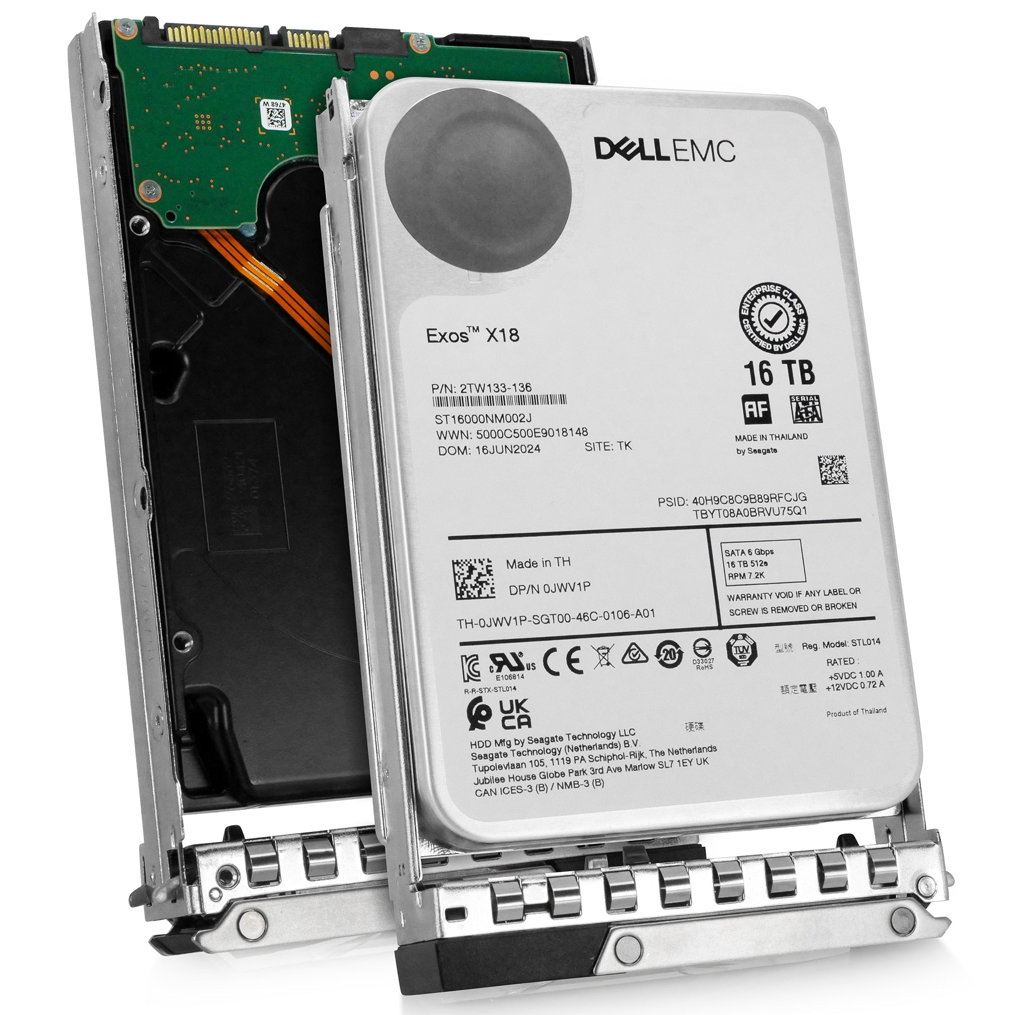 Dell G14 8CCGH 16TB 7.2K RPM SATA 6Gb/s 512e 3.5in Hard Drive