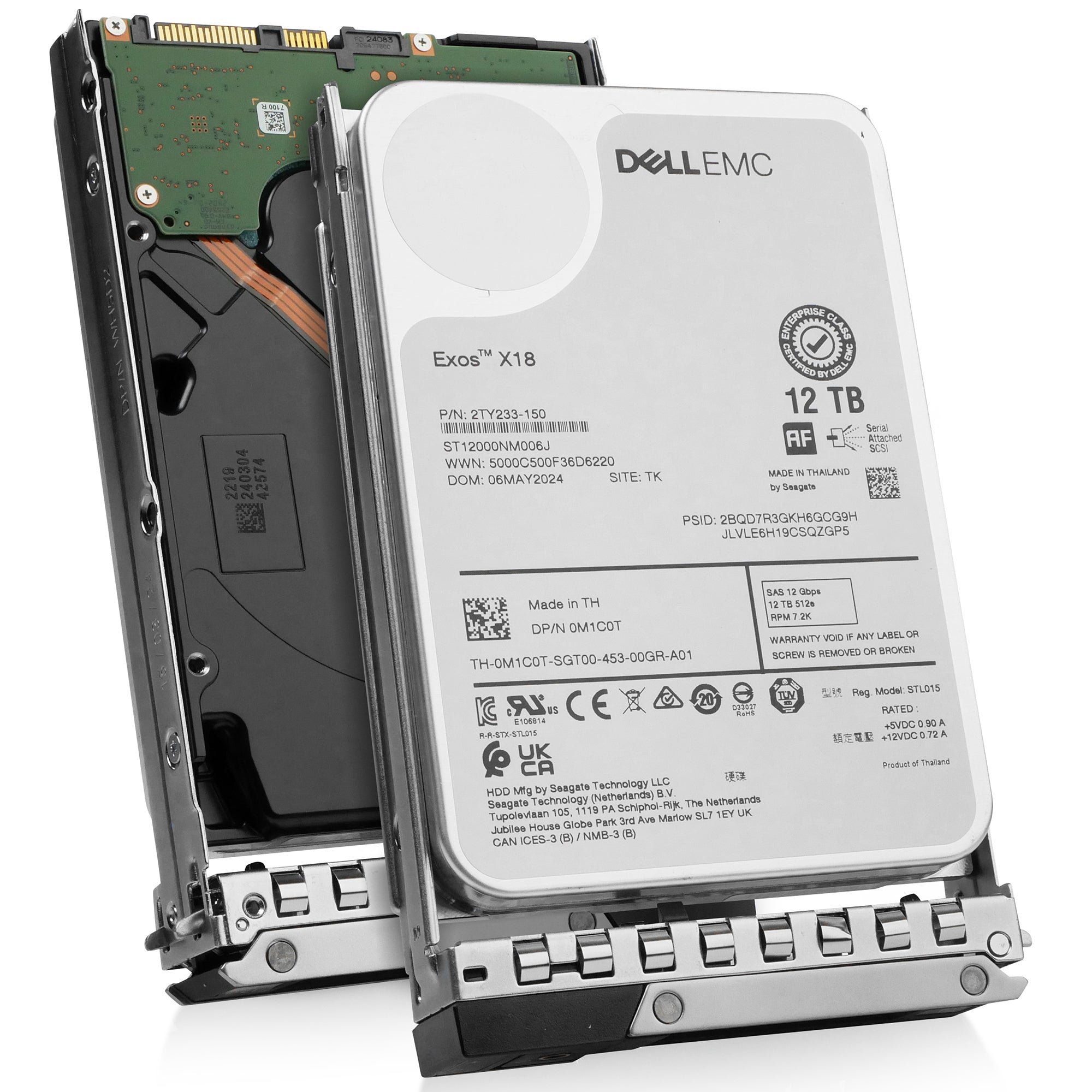 Dell G14 400-BEKI 12TB 7.2K RPM SAS 12Gb/s 512e 3.5in Refurbished HDD
