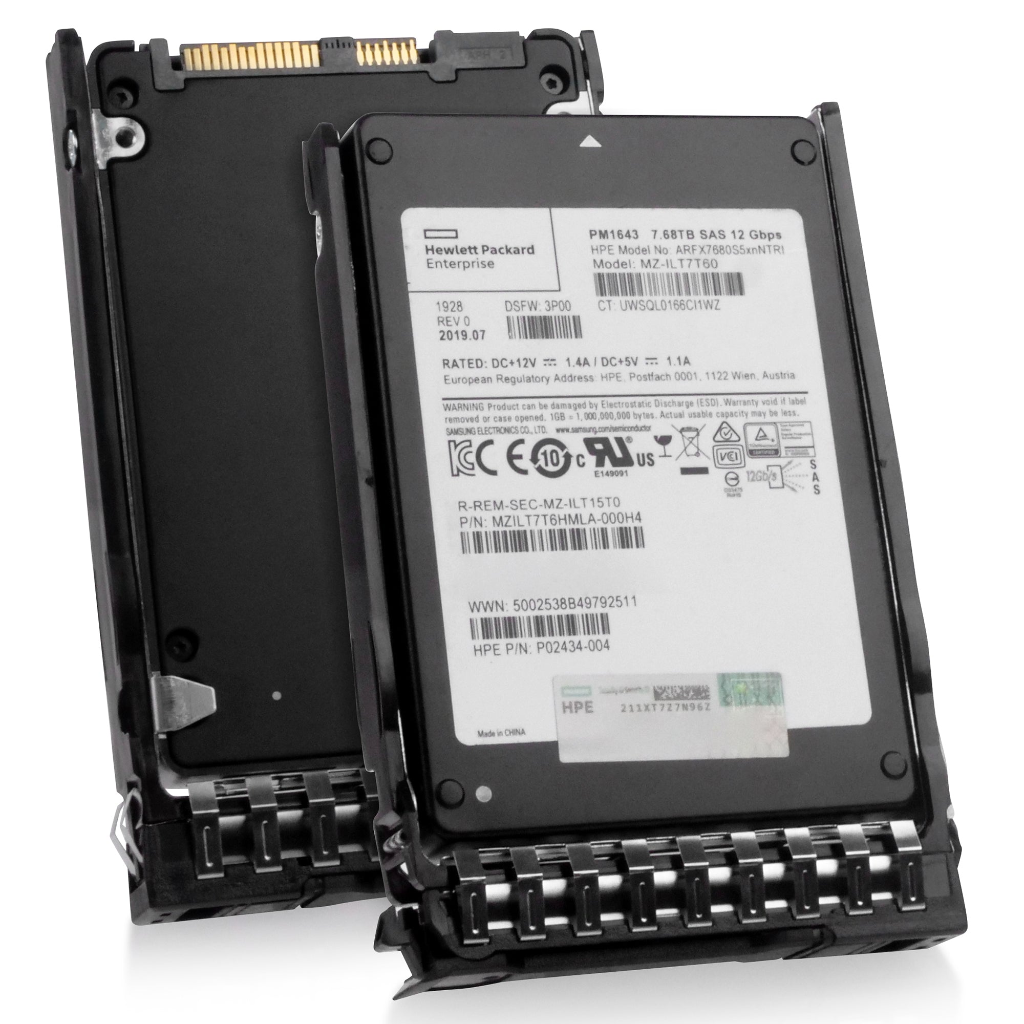 HP Generation 11 P40509-S21 7.68TB 1 DWPD SAS 12Gb/s 3D TLC 2.5in Refurbished SSD
