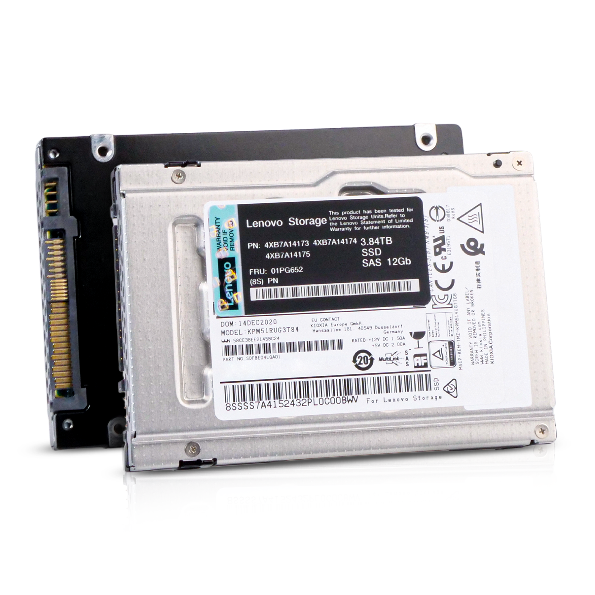 Lenovo/Kioxia PM5-R KPM51RUG3T84 3.84TB 1 DWPD SAS 12Gb/s 3D TLC 2.5in Refurbished SSD