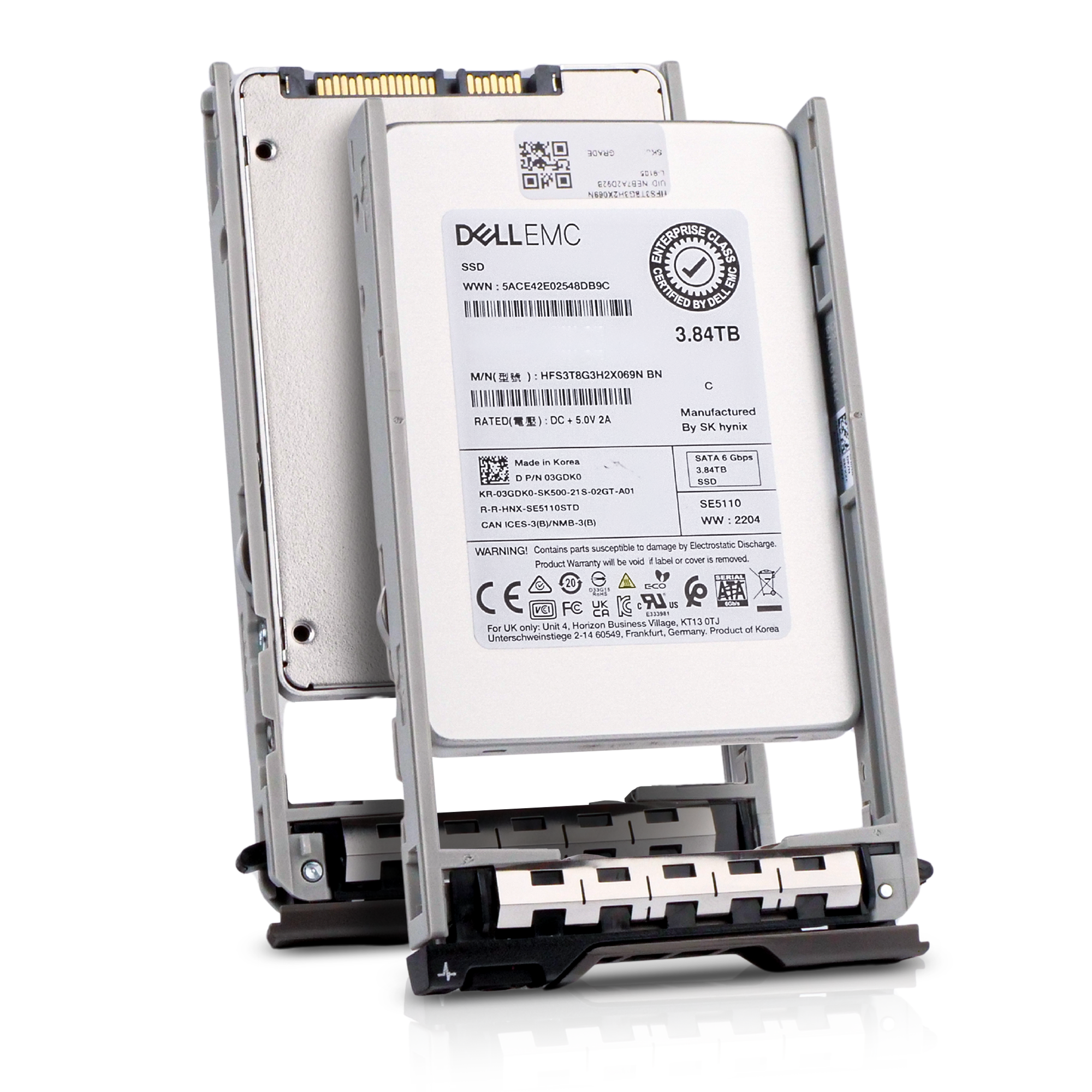 Dell G13 0DXVK2 3.84TB 1 DWPD SATA 6Gb/s 3D TLC 2.5in Refurbished SSD
