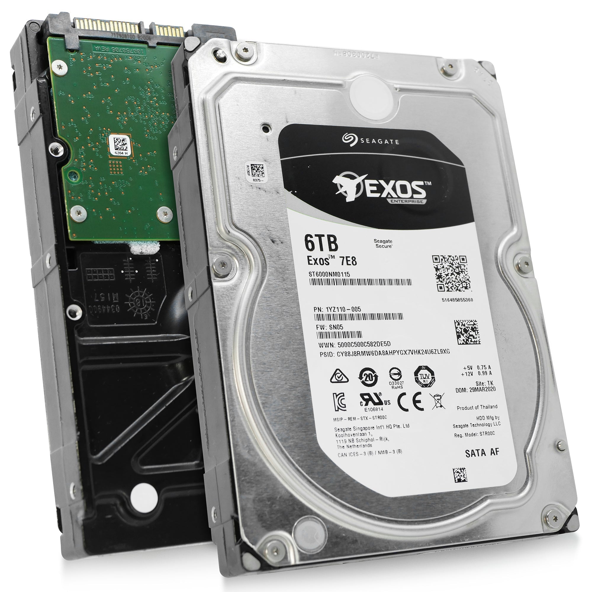 Seagate Exos 7E8 ST6000NM0115 6TB 7.2K RPM SATA 6Gb/s 512e 256MB 3.5" HDD