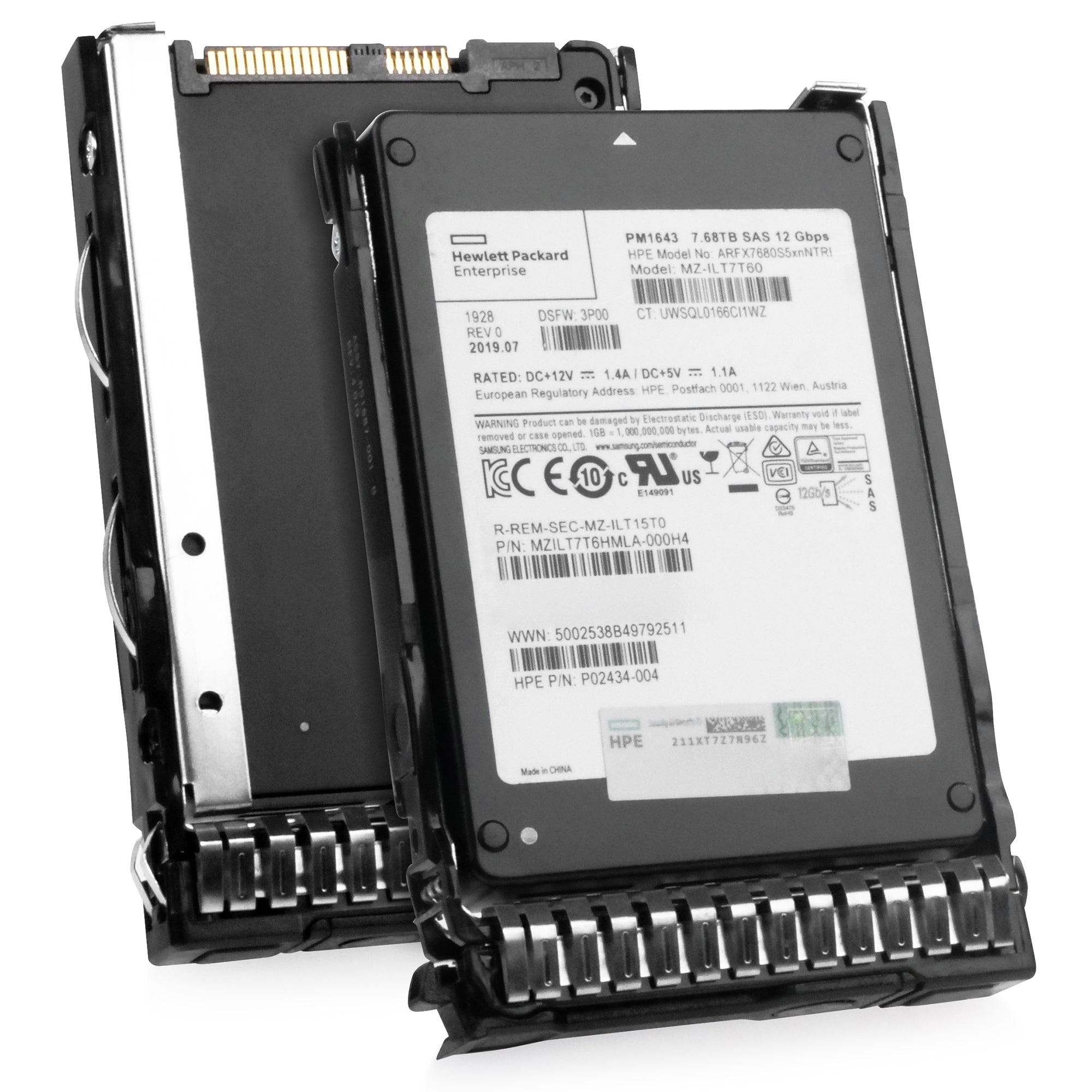 HP Generation 8 P19921-004 7.68TB 1 DWPD SAS 12Gb/s 3D TLC 2.5in Refurbished SSD