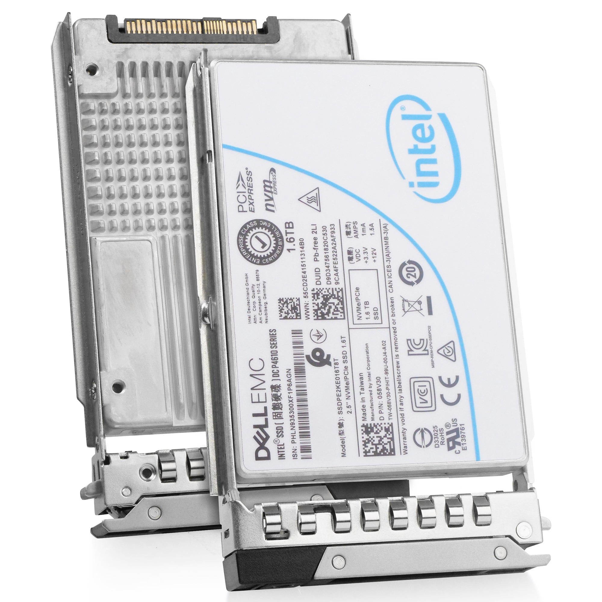 Dell G14 4WDXY 1.6TB 3 DWPD PCIe Gen 3.1 x4 4GB/s Mixed-Use 3D TLC U.2 NVMe 2.5in Refurbished SSD