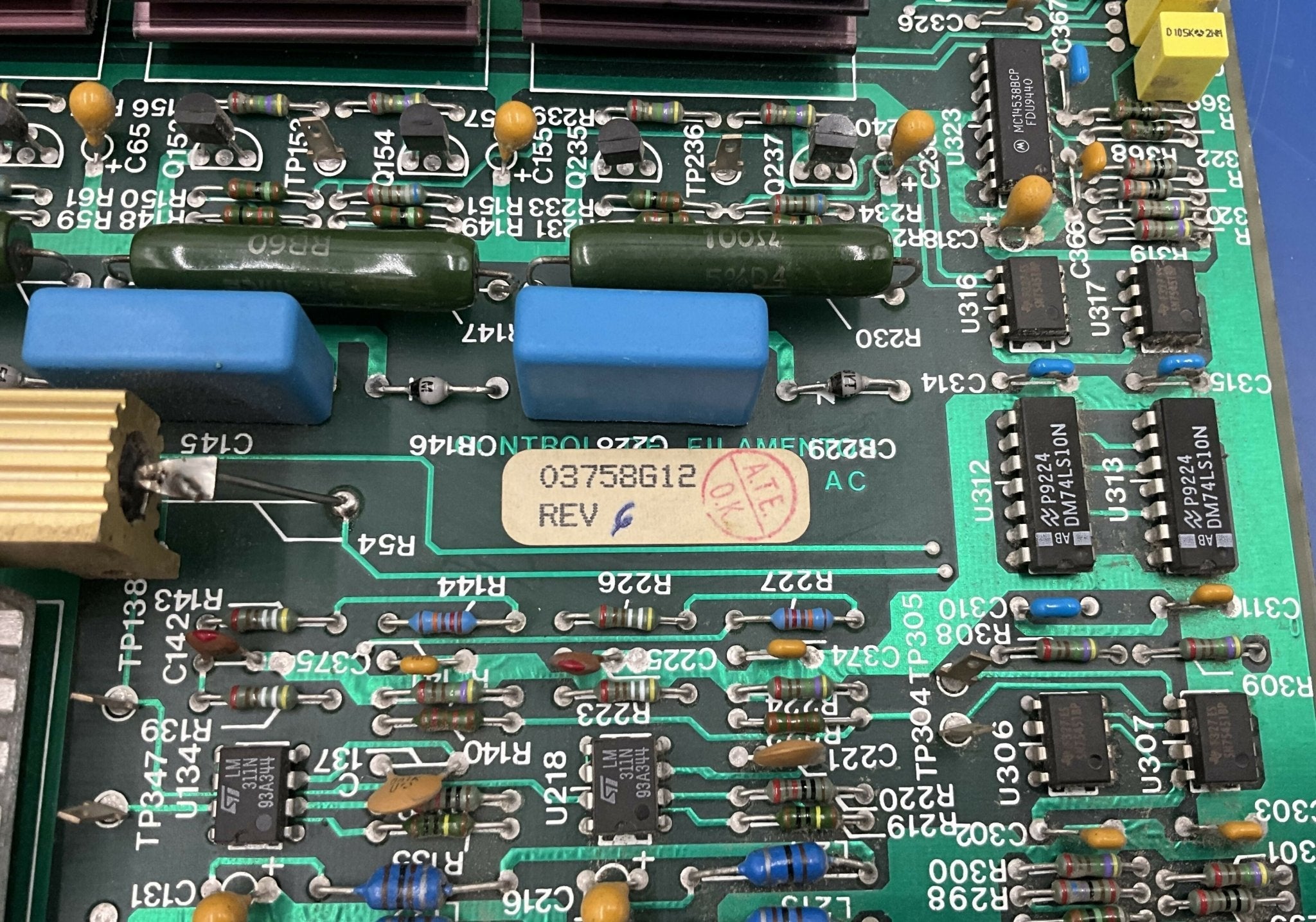 CONTROL FILAMENT BOARD (03758G12) GE