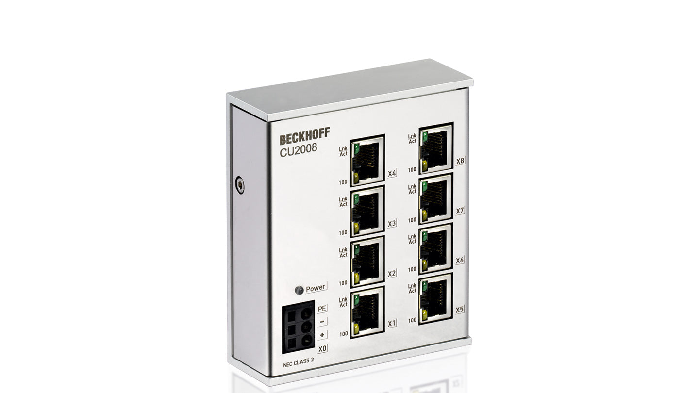CU2008 | Beckhoff 8-Port Ethernet Switch 10/100 Mbit/s