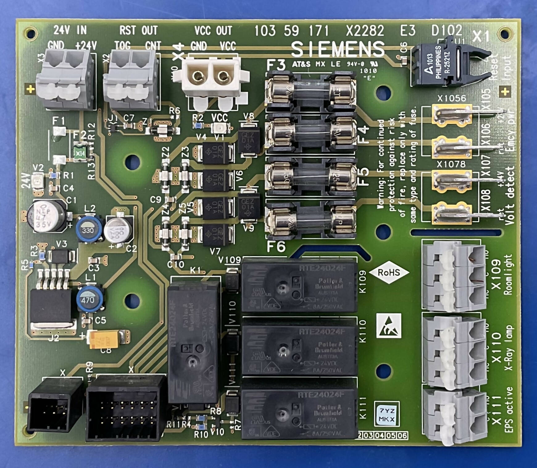 D102 EXTERNAL INTERFACE/RESET PCB (10359171) SIEMENS