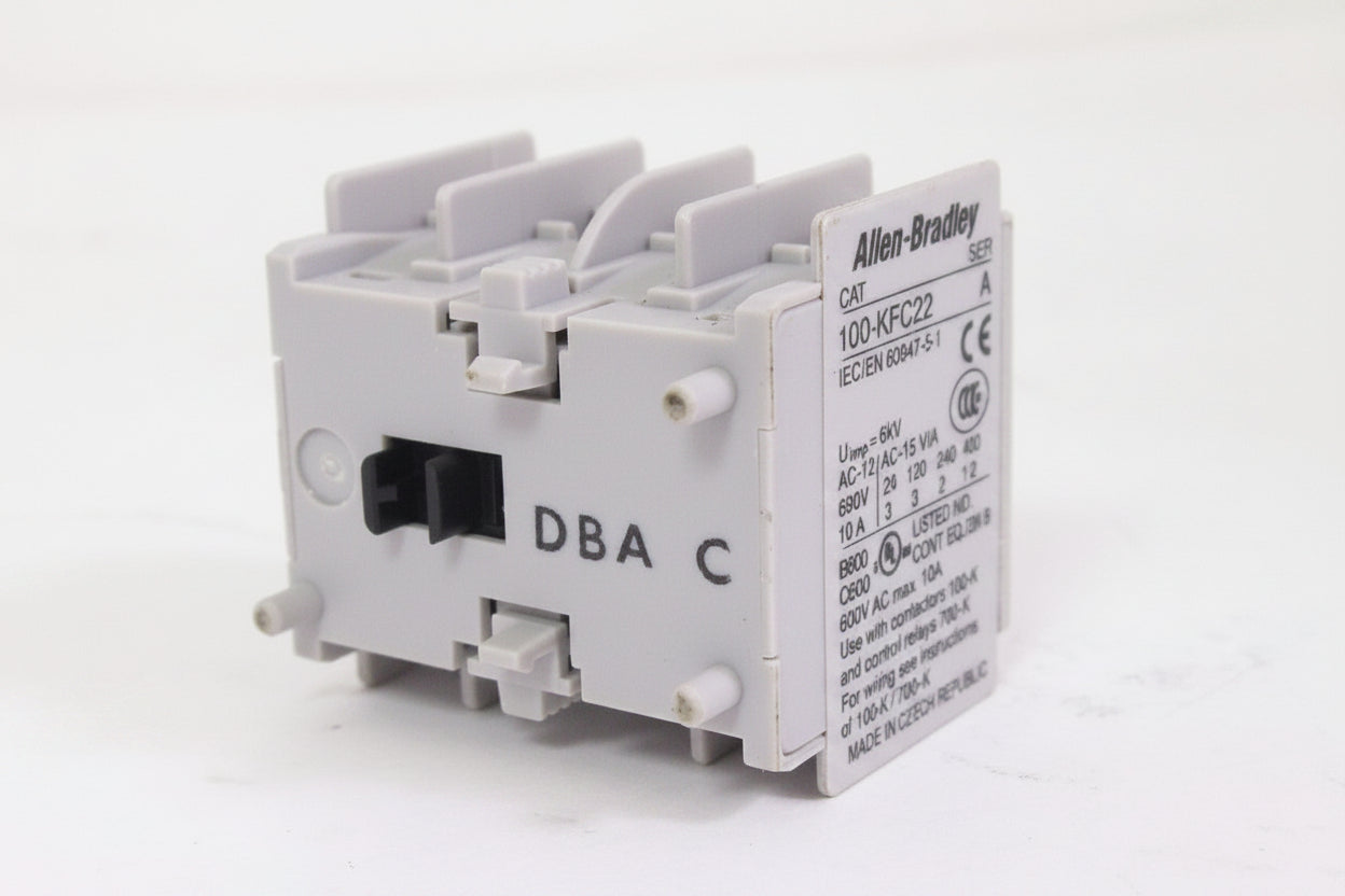 Allen-Bradley 100-KFC22 Front-Mount Auxiliary Contact 2NO 2NC