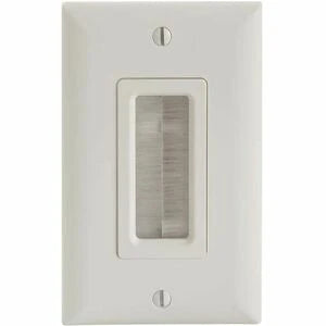 Sanus In-Wall Cable Management Brush Wall Plate - Antique White