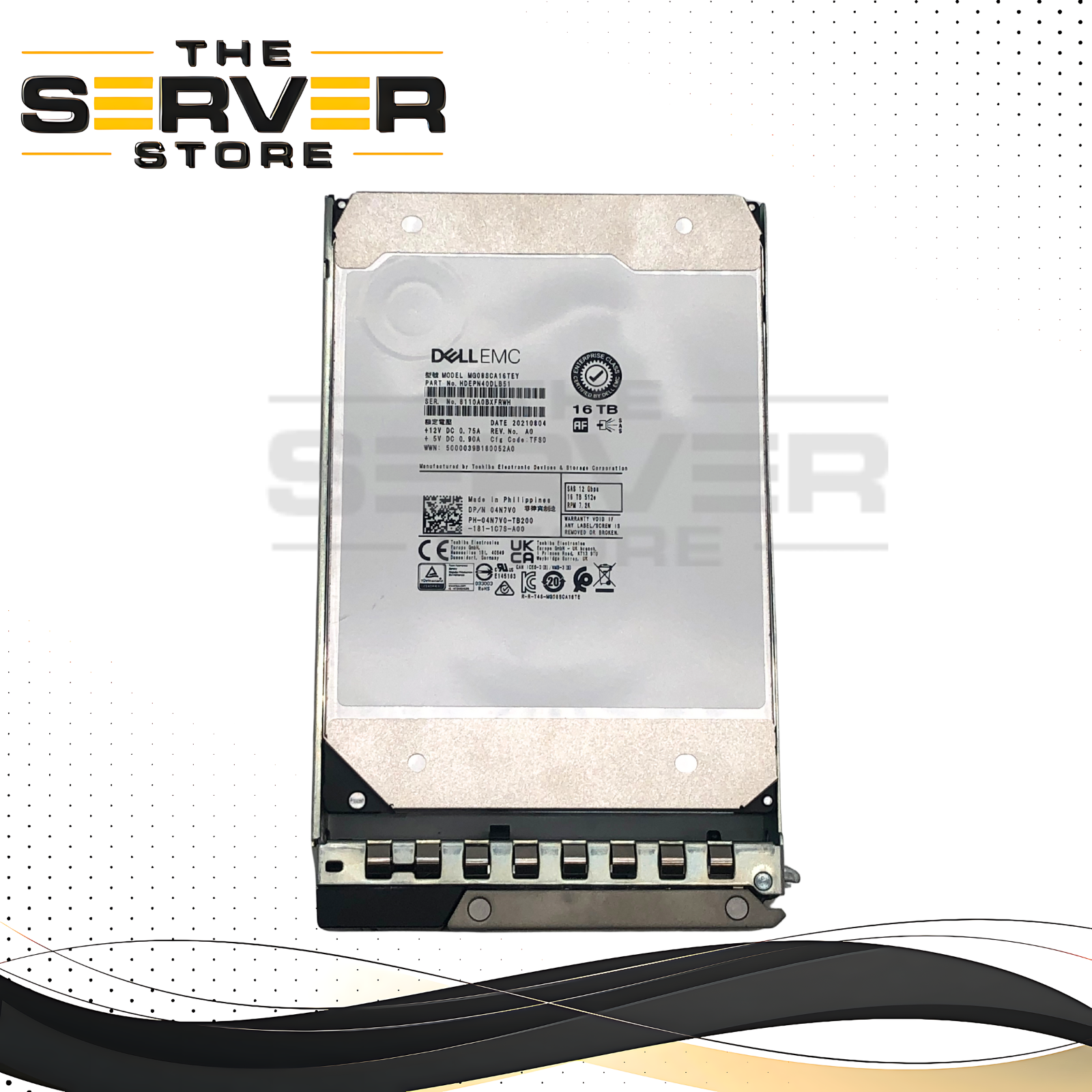 Dell EMC 16TB 7.2K SAS 12G 512e 3.5" HDD MG08SCA16TEY 04N7V0 4N7V0