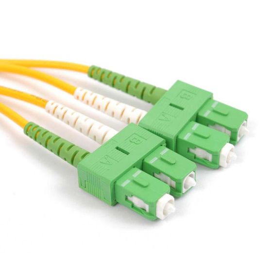 Fiber Optic Patch Cable, SC APC to SC APC, 5 meters, 3mm, Duplex, SM | Plus Corning® SMF-28® Ultra Fiber
