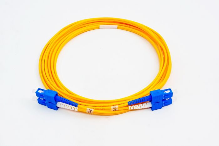 Fiber Optic Patch Cable, SC to SC UPC/UPC, 10 meters, 3mm, Duplex, SM | Plus Corning® SMF-28® Ultra Fiber