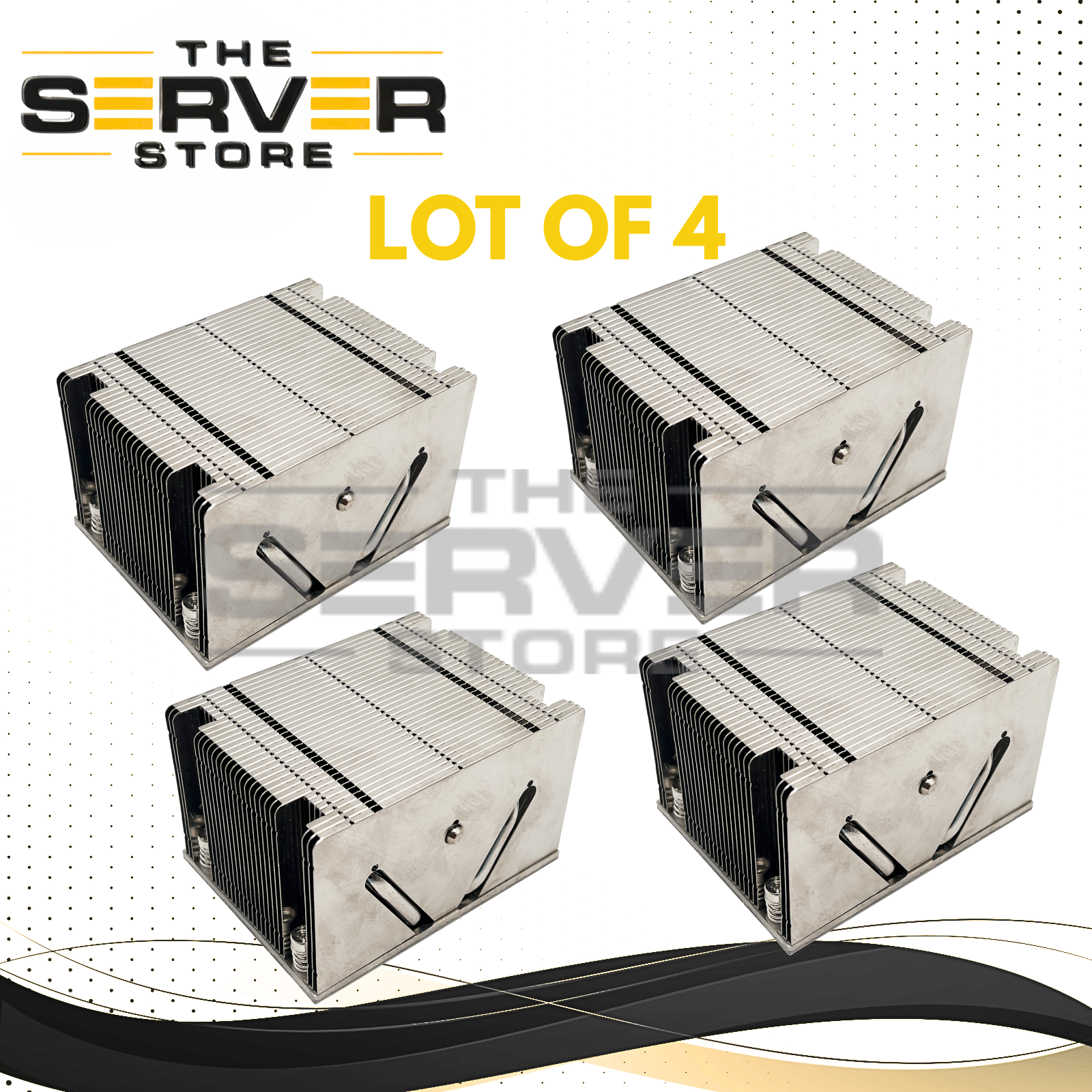 (LOT OF 4) Supermicro 2U Passive CPU Heatsink for X9 Series Servers SNK-P0048PS