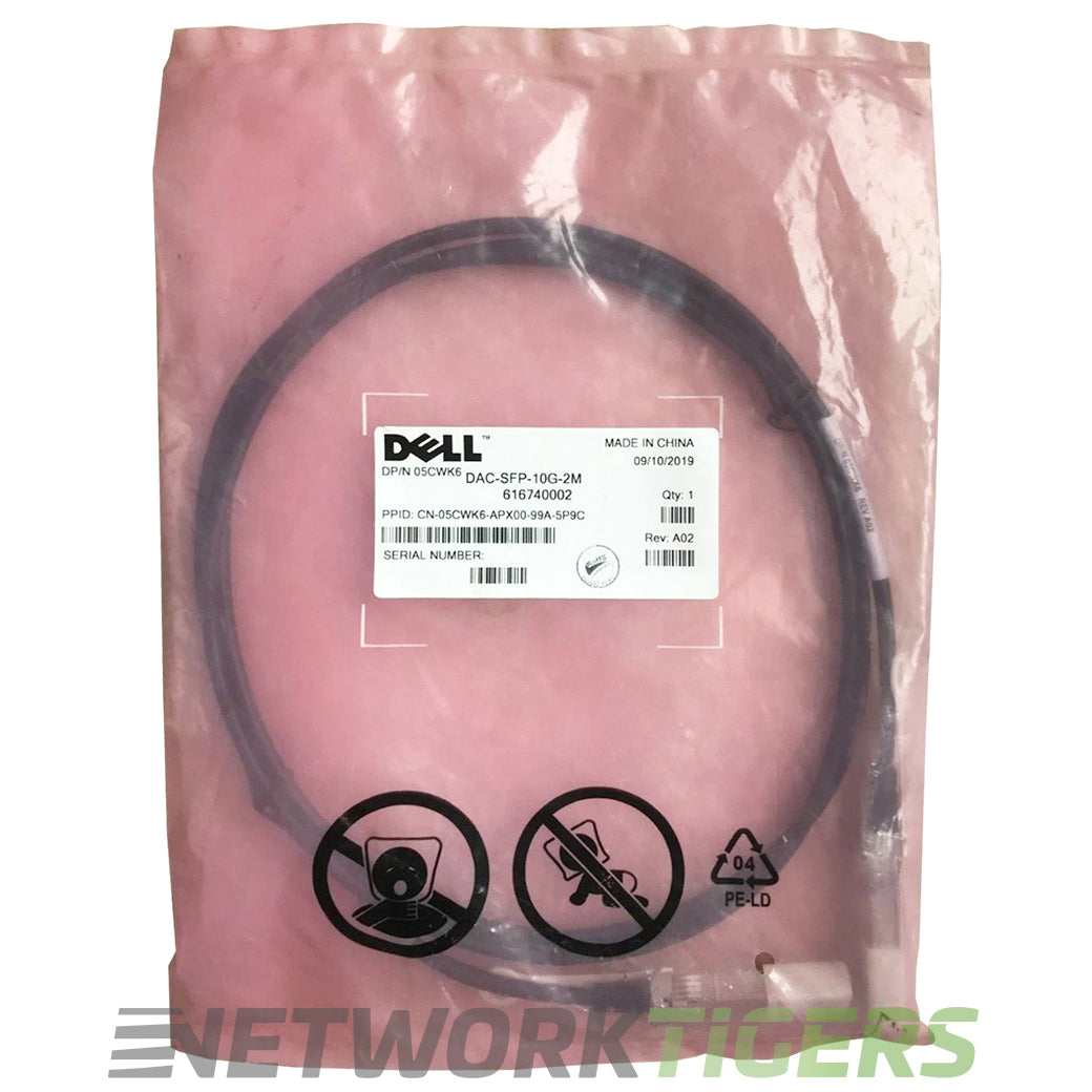 NEW Dell 5CWK6 DAC-SFP-10G-2M 2m 10GB SFP+ Direct Attach Copper Cable