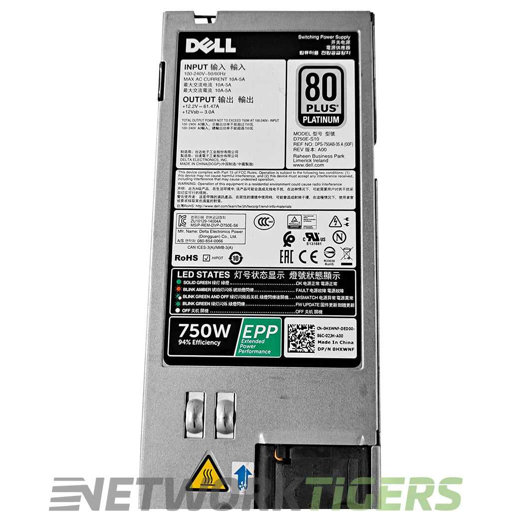 Dell HXWNF PowerSwitch Z Series 750W 80 Plus Platinum Reverse Airflow PSU