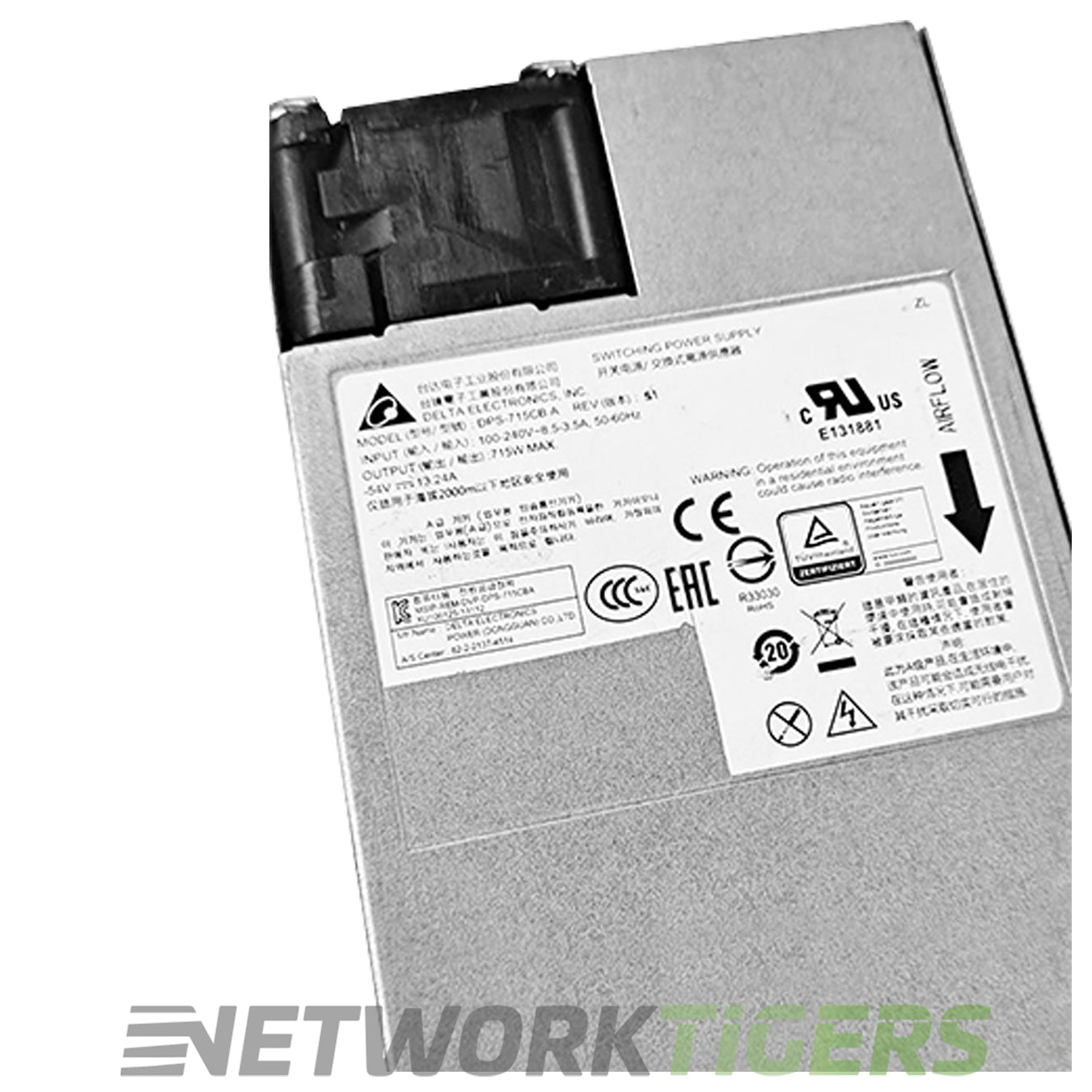 Dell MXWP3 715W AC DPS-715CB A Back-to-Front Airflow N3024P Switch Power Supply