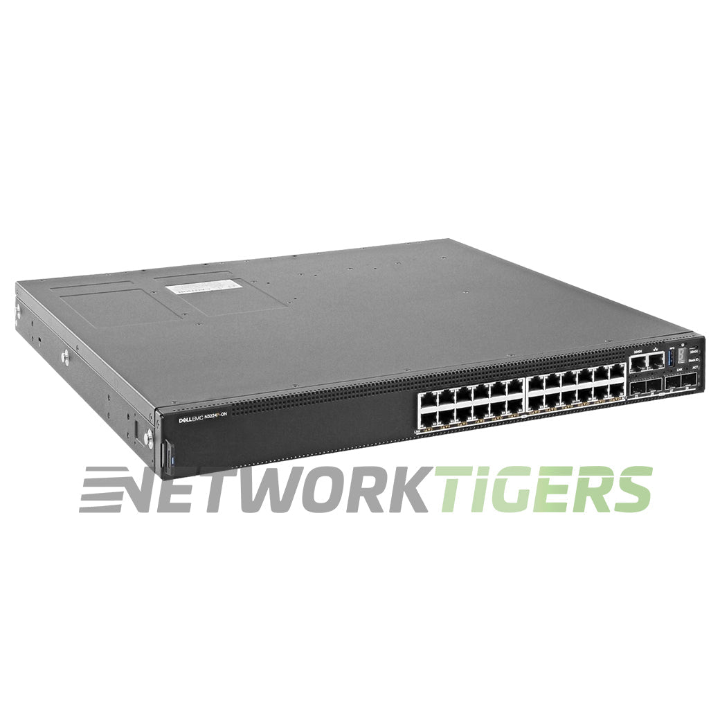 NEW Dell N3224P-ON 24x 1GB PoE RJ45 4x 10GB SFP+ 2x 100GB QSFP28 F-B Air Switch
