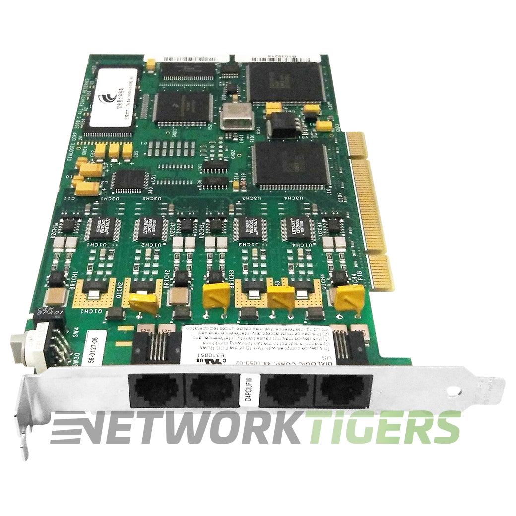 Dialogic D/4PCIUFW JCT Media Family PCI 4x Analog Port Voice Fax Board