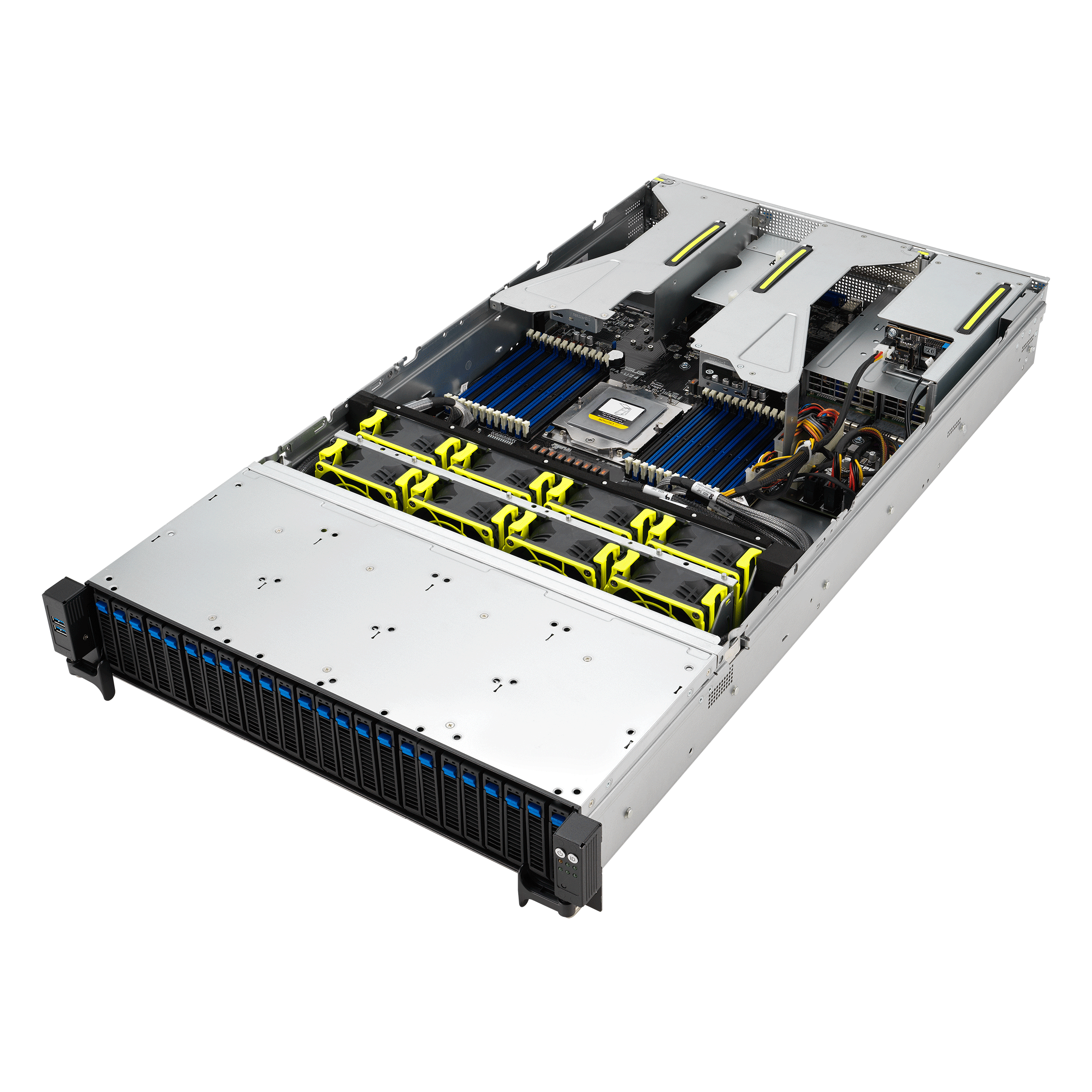 ASUS RS520A-E12-RS24U 2U Storage Server with 16-Core AMD EPYC 32GB DDR5 480GB SSD - Fully Customizable