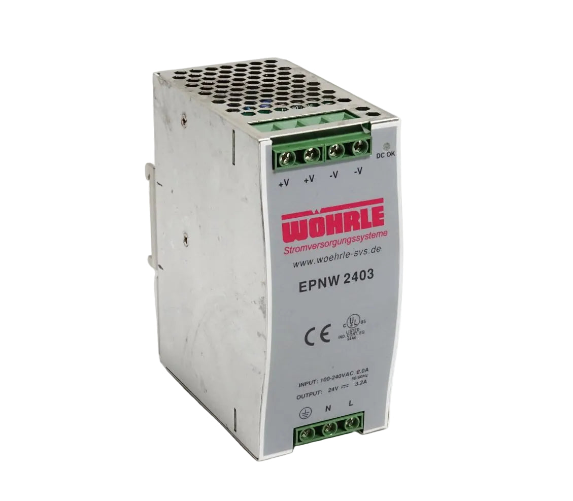 EPNW2403 | WOHRLE 24V DC DIN Rail Power Supply 3.2A Industrial