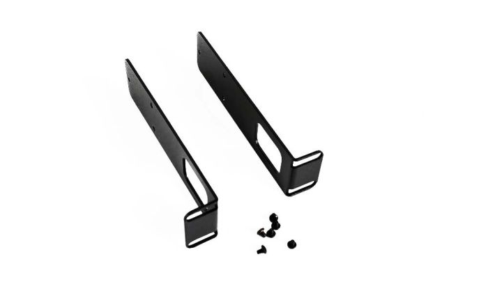 Flush Mount Rack Adapter Brackets 2RU 19" Off White (Pair)