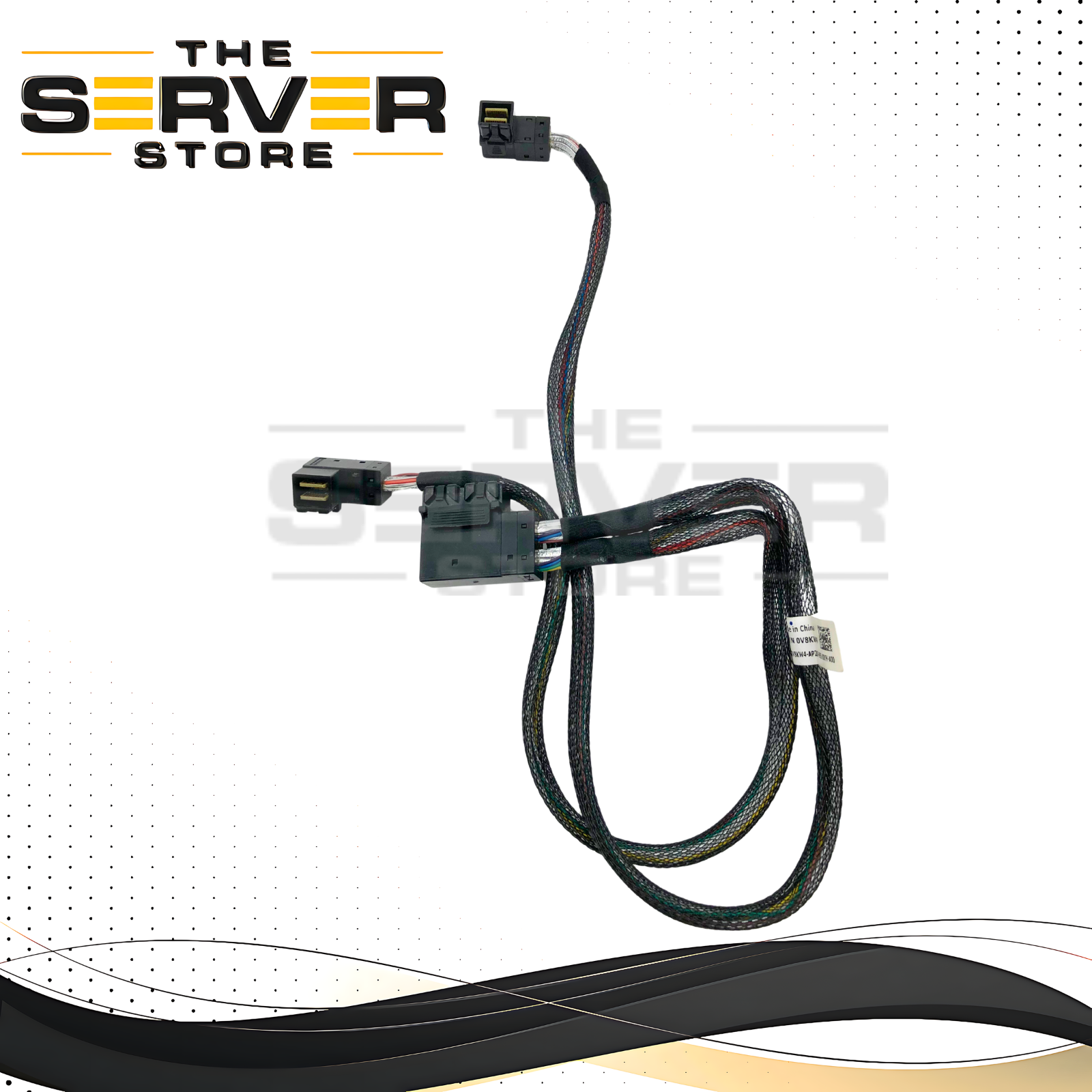 Dell PowerEdge R440 Internal SAS/SATA RAID Controller Cable for 8-Bay Backplane (PERC H730/H740). OEM by Amphenol. P/N: V8KW4, 0V8KW4.