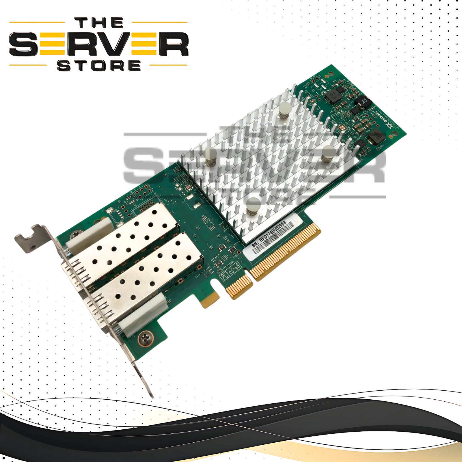 Lenovo ThinkSystem QLogic QLE2692 16Gb/s Dual-Port Fibre Channel (FC) Host Bus Adapter with Low Profile Bracket. PCIe 3.0 x8. P/N: BK3210407-33, QLE2692-LNV, 01CV763.