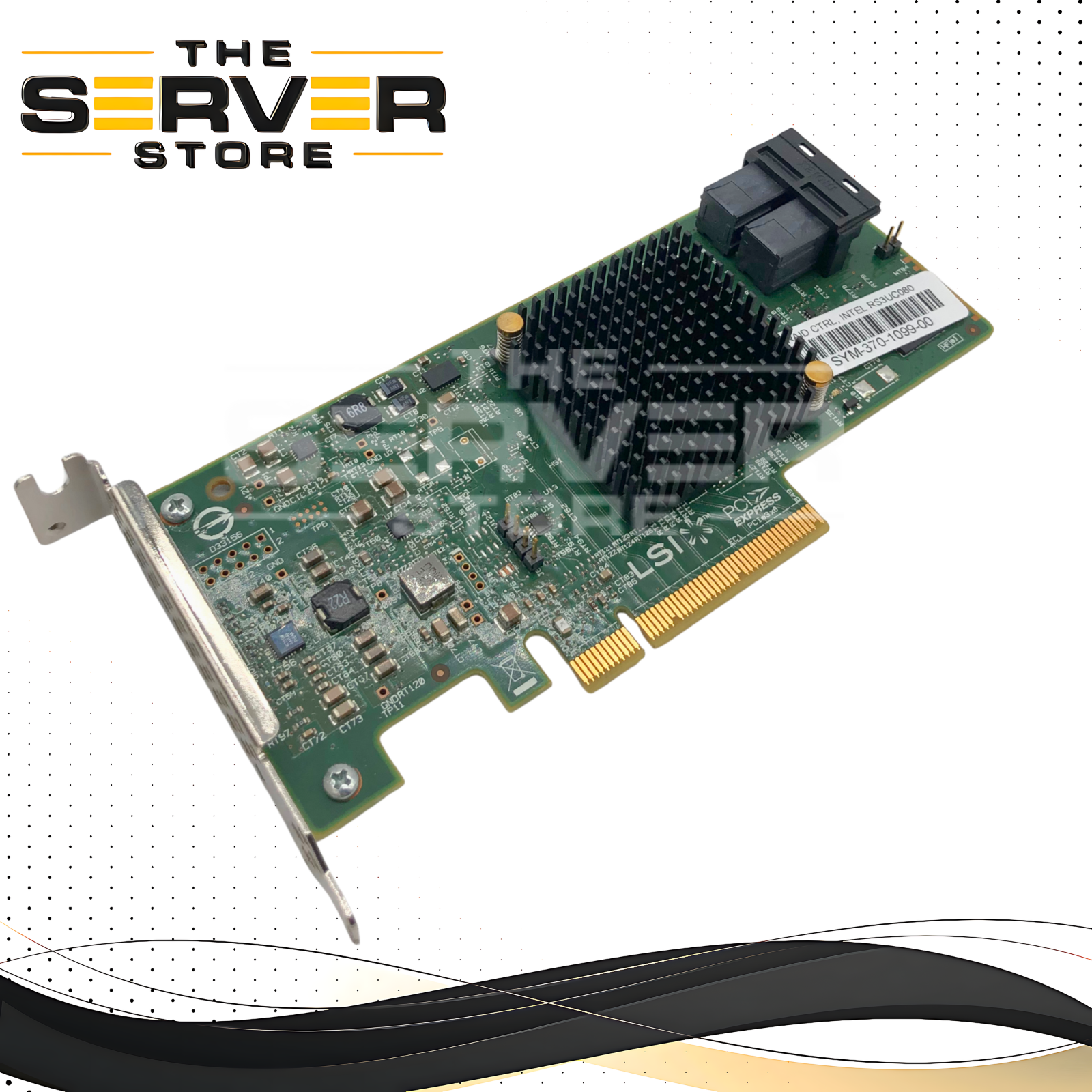 Intel Integrated RAID Module RS3UC080. 8-Port Internal 12Gb/s SAS/SATA RAID Controller. LSI SAS3008. Low Profile. P/N: 03-25609-00C.