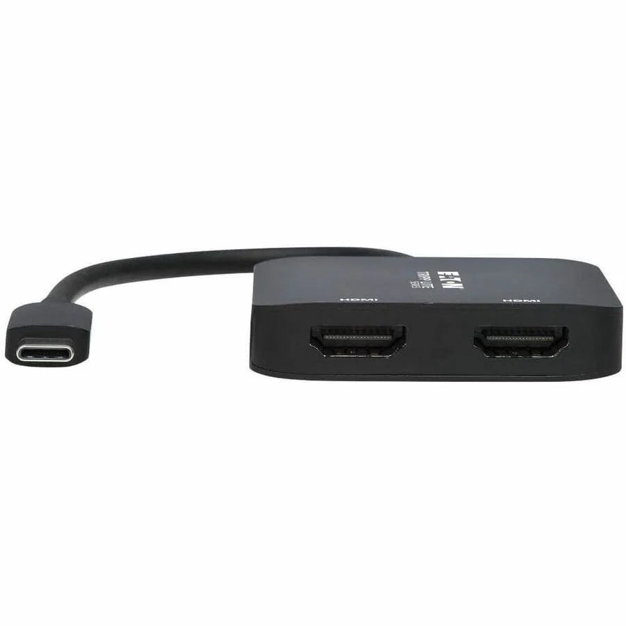 Eaton Tripp Lite Series USB-C Adapter, Dual Display - 4K 60 Hz HDMI, HDR, 4:4:4, HDCP 2.2, DP 1.4 Alt Mode, Black