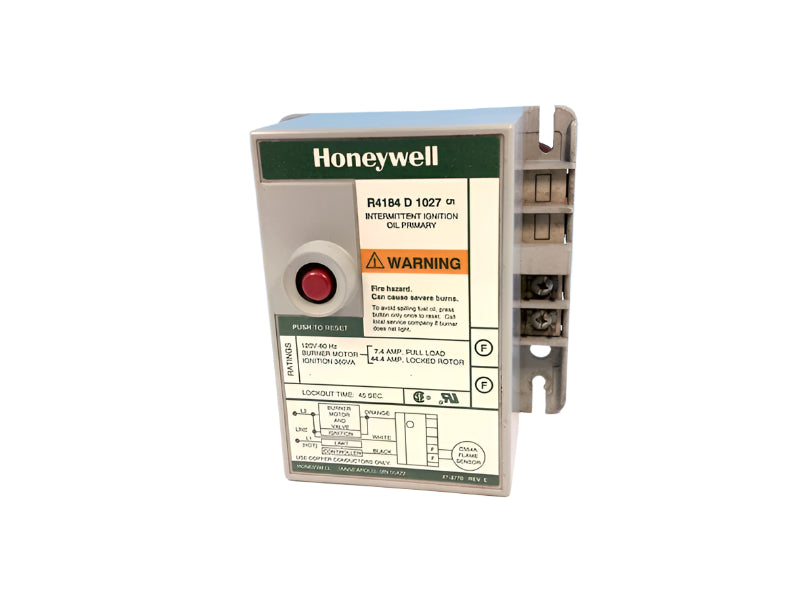 Honeywell R4184D1027 Primary Oil Burner Control for Intermittent Ignition Heating Systems