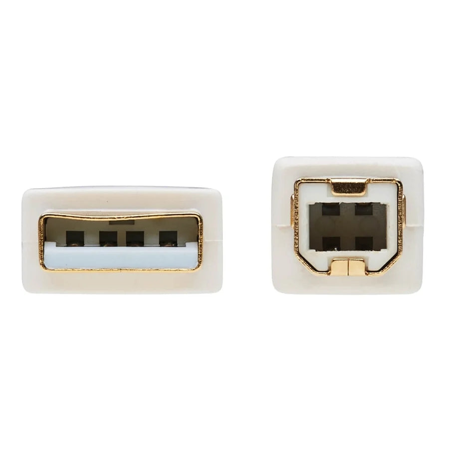 Eaton Tripp Lite Series Safe-IT USB 2.0 A to B Antibacterial Cable (M/M), White, 6 ft. (1.83 m)