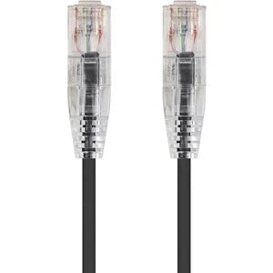 Monoprice SlimRun Cat6 28AWG UTP Ethernet Network Cable, 10ft Black