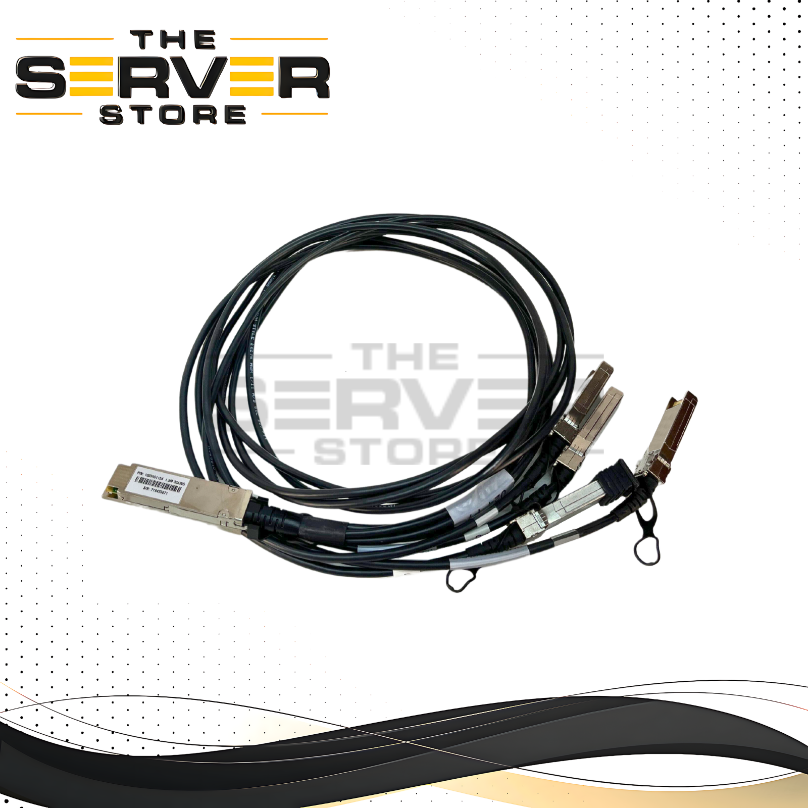 zQSFP+-to-4 zSFP+ Passive Cable Assembly with Dust Cap, 100 Gbps-to-(4) 25 Gbps, Belden Cable, 30 AWG, 1.5m Length