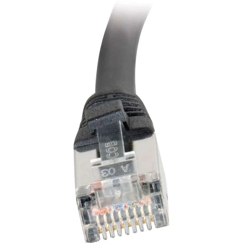 C2G-7ft Cat5e Molded Shielded (STP) Network Patch Cable - Black