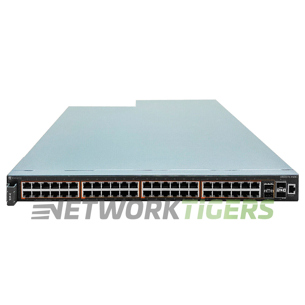 Extreme EC4800A88-E6 VSP 4850GTS-PWR+ 48x 1GB PoE+ RJ45 2x Combo 2x SFP+ Switch