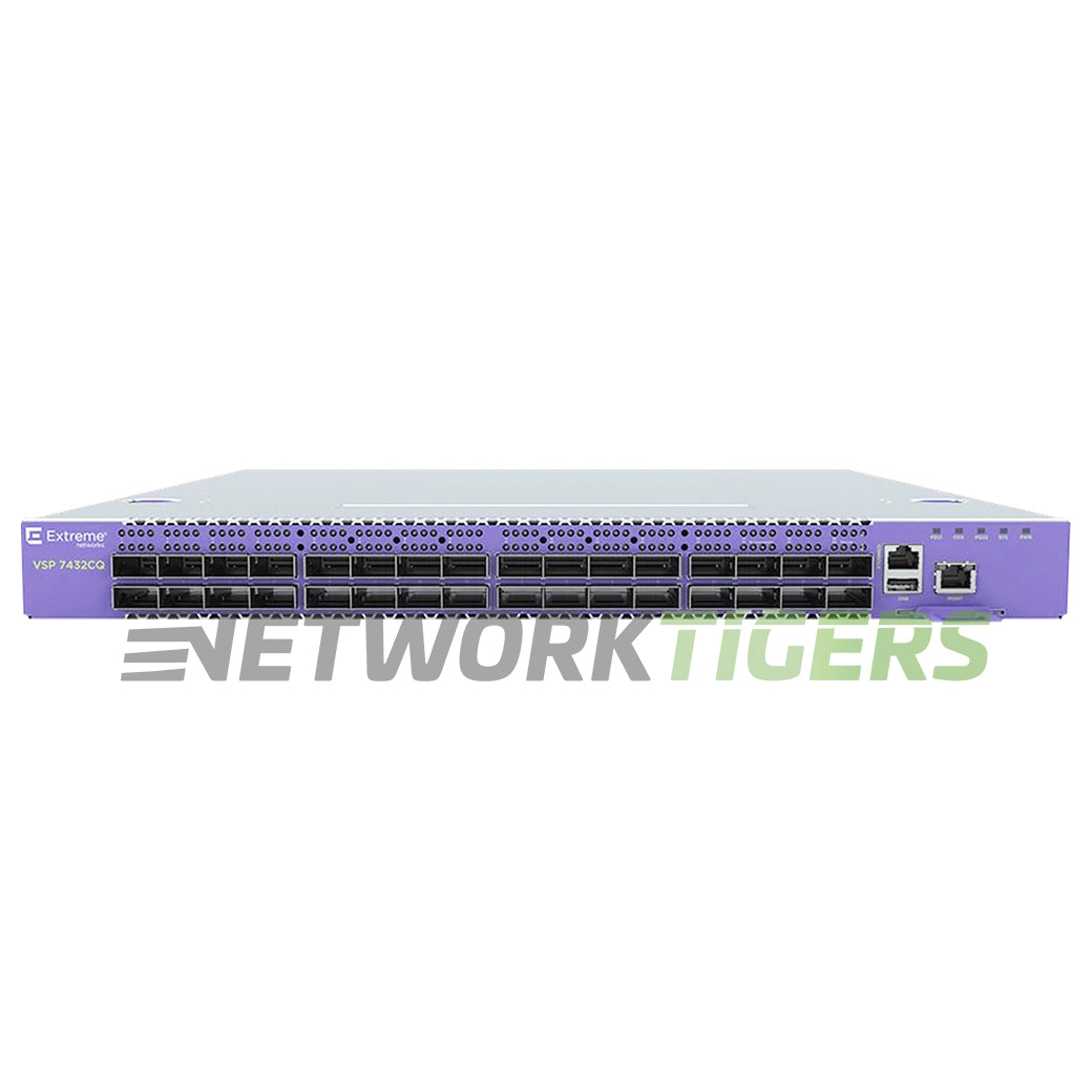 NEW Extreme VSP7400-32C-AC-R VSP 7432CQ-R 32x 100G QSFP28 B-F Airflow Switch
