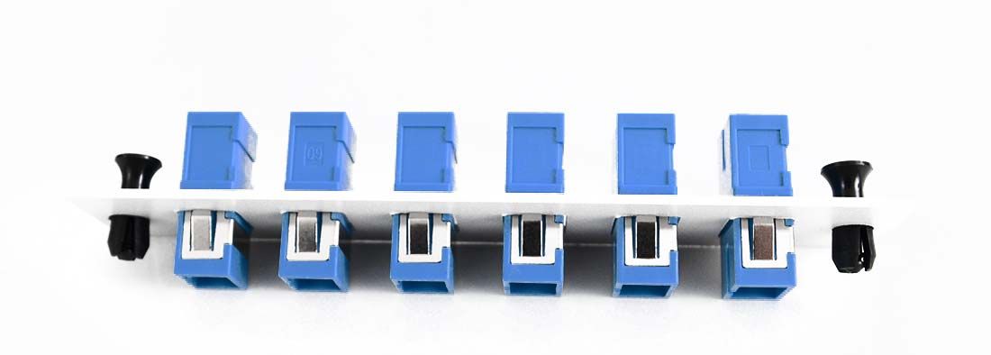 SC 8-Pack Plate Beige Loaded with SM Adapters
