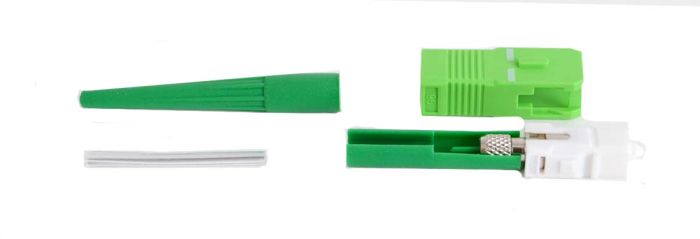 Splice-On Connector Cheetah SC APC Singlemode 900um Green 10 Pack