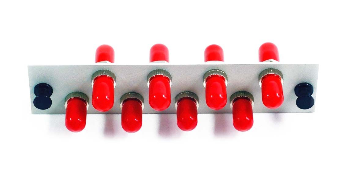Adapter Plate 8-Pack ST Singlemode Loaded Off White