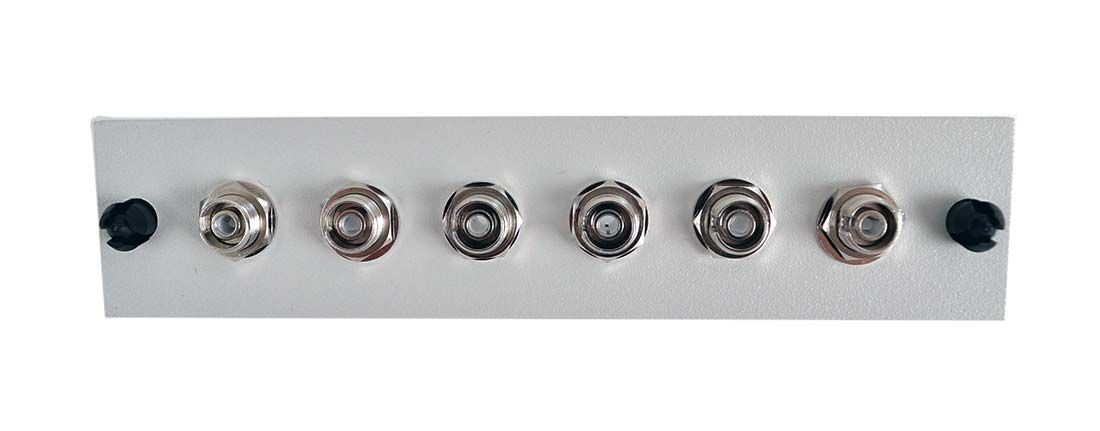 Adapter Plate 6-Pack FC APC Loaded Off White