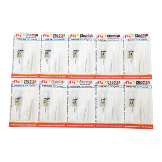 Splice-On Connector Cheetah ST UPC Singlemode 900um White 100 Pack