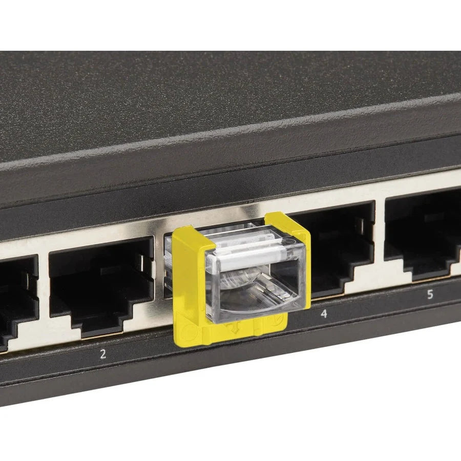 Eaton Tripp Lite Series Universal RJ45 Locking Inserts, Yellow, 10 Pack