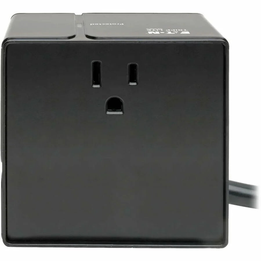 Eaton Tripp Lite Series Safe-IT 3-Outlet Cube Surge Protector, 5-15R Outlets, 6 USB Charging Ports, 8 ft. (2.4 m) Cord, Antimicrobial Protection