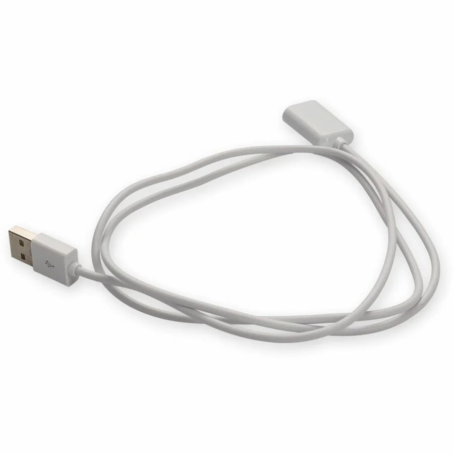 AddOn 2m USB A 2.0 Male to USB B 2.0 Female White Cable