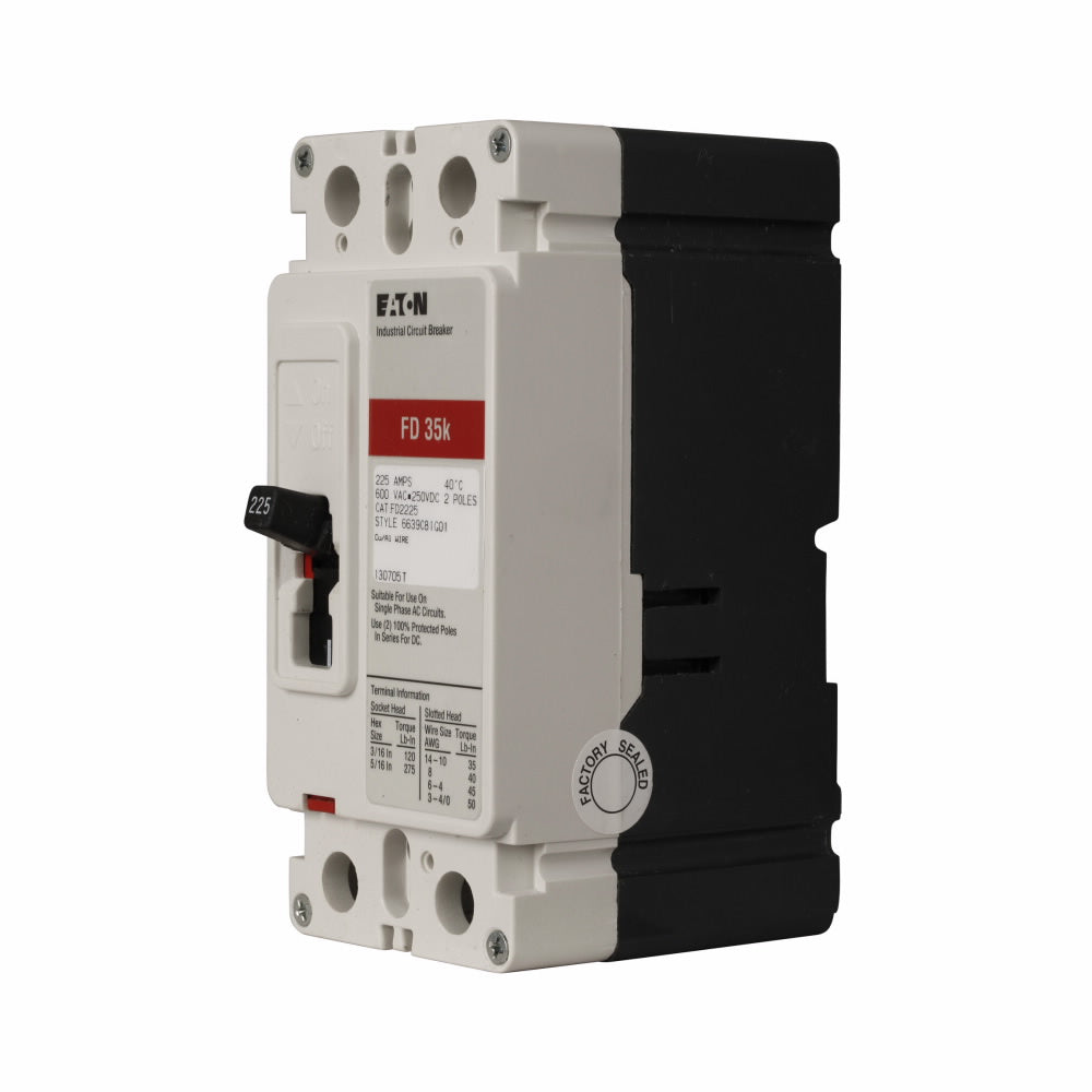 FD2040L | Eaton 40A 2-Pole F-Frame Series C Molded Case Circuit Breaker