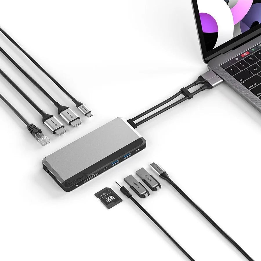 ALOGIC USB-C Super Dock - 10-in-1 with Dual Display 4K 60Hz Support - SPACE GREY
