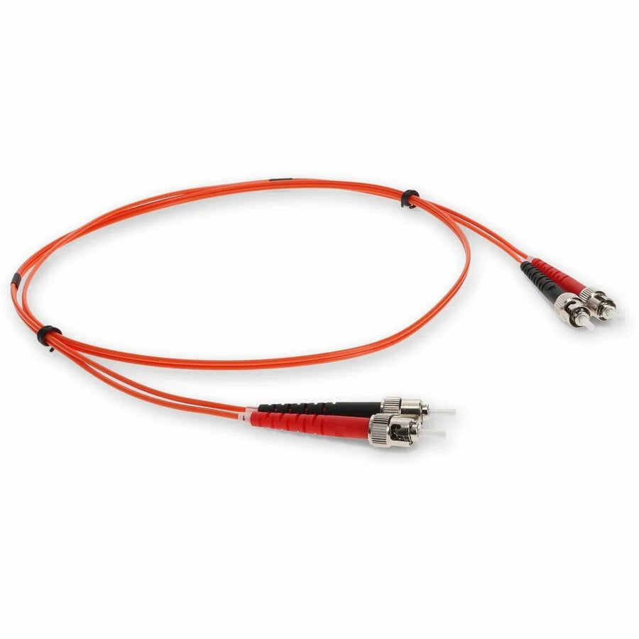 AddOn 1m ST to ST Orange OM1 Duplex OFNR (Riser-Rated) MMF Fiber Patch Cable