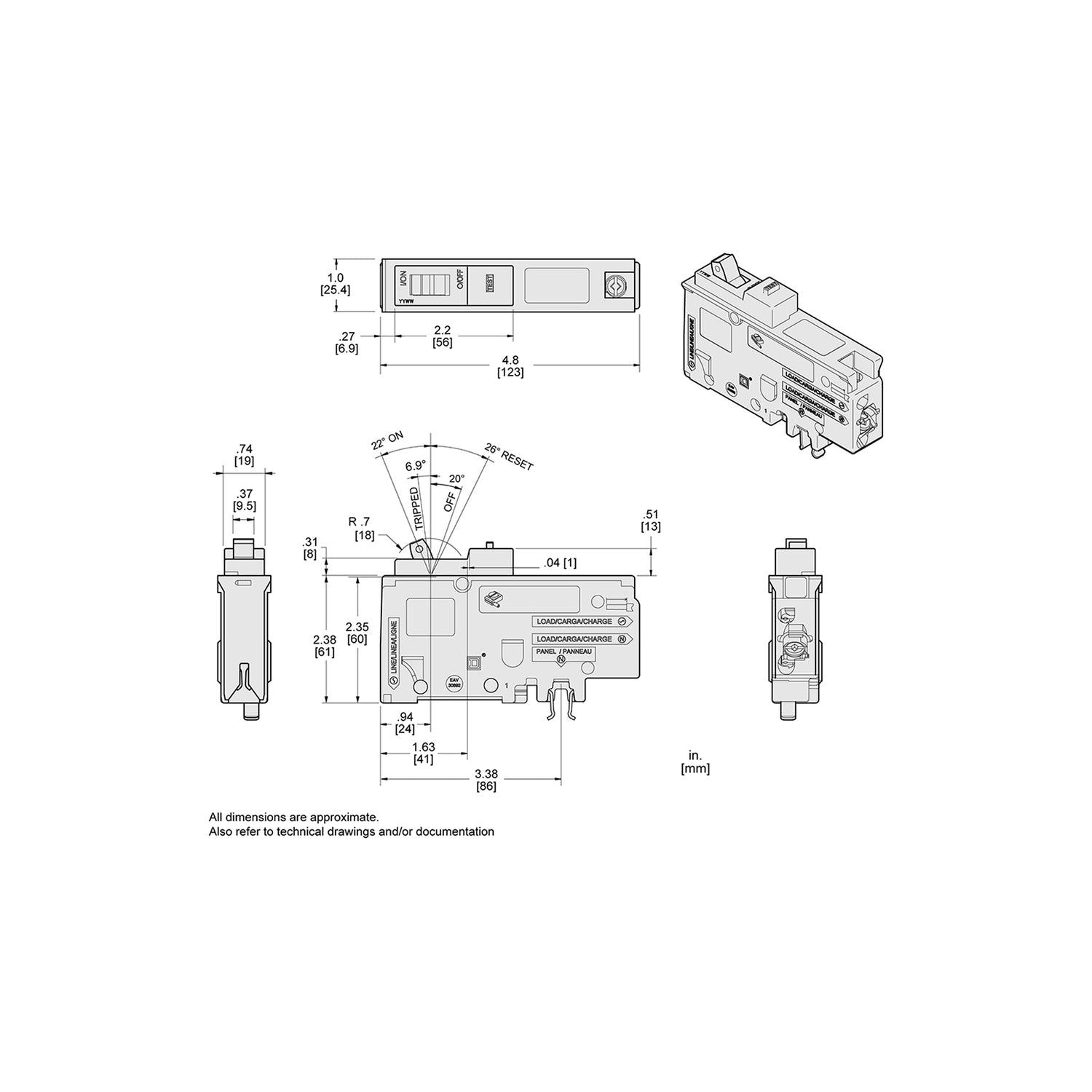 HOM115PCAFIC | Square D Homeline 15A 1-Pole Plug-On Neutral CAFCI Circuit Breaker